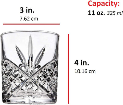 James Scott Double Old Fashioned Glasses, Set of 4, Gift Box