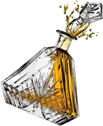 James Scott Crystal Whiskey Triangular Decanter