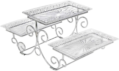 James Scott Crystal 3-Tier Rectangle Server in a beautiful gift box